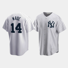 Mens New York Yankees #14 Tyler Wade Cooperstown Collection Home White Jersey
