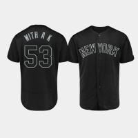 Mens New York Yankees Authentic #53 Zack Britton 2019 Players' Weekend Black With A K Jersey Mens New York Yankees Authentic #53 Zack Britton 2019 Players' Weekend Black With A K Jersey