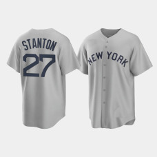 New York Yankees Giancarlo Stanton Gray 2021 Field of Dreams Replica Jersey New York Yankees Giancarlo Stanton Gray 2021 Field of Dreams Replica Jersey