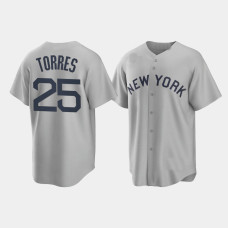 New York Yankees Gleyber Torres Gray 2021 Field of Dreams Replica Jersey New York Yankees Gleyber Torres Gray 2021 Field of Dreams Replica Jersey