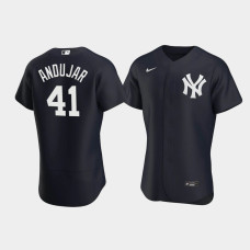 Mens New York Yankees Miguel Andujar Authentic Alternate Black Jersey Mens New York Yankees Miguel Andujar Authentic Alternate Black Jersey