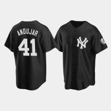 Mens New York Yankees Miguel Andujar Replica Fashion Black Jersey Mens New York Yankees Miguel Andujar Replica Fashion Black Jersey