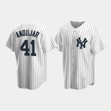 Mens New York Yankees Miguel Andujar Replica Home White Jersey Mens New York Yankees Miguel Andujar Replica Home White Jersey