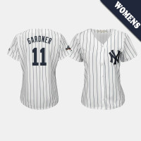 Womens New York Yankees #11 Brett Gardner 2019 Postseason White Official Cool Base Jersey Womens New York Yankees #11 Brett Gardner 2019 Postseason White Official Cool Base Jersey