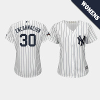 Womens New York Yankees #30 Edwin Encarnacion 2019 Postseason White Official Cool Base Jersey Womens New York Yankees #30 Edwin Encarnacion 2019 Postseason White Official Cool Base Jersey