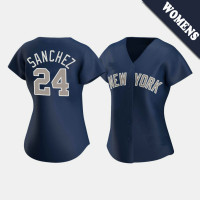 Womens New York Yankees Gary Sanchez #24 Navy Replica 2020 Alternate Jersey Womens New York Yankees Gary Sanchez #24 Navy Replica 2020 Alternate Jersey