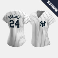 Womens New York Yankees Gary Sanchez #24 White Replica 2020 Home Jersey Womens New York Yankees Gary Sanchez #24 White Replica 2020 Home Jersey