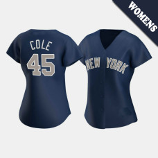 Womens New York Yankees Gerrit Cole #45 Navy Replica 2020 Alternate Jersey Womens New York Yankees Gerrit Cole #45 Navy Replica 2020 Alternate Jersey