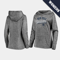 Womens New York Yankees Simplicity Heathered Charcoal Pullover Majestic Hoodie