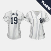 Womens New York Yankees #19 Masahiro Tanaka 2019 Postseason White Official Cool Base Jersey Womens New York Yankees #19 Masahiro Tanaka 2019 Postseason White Official Cool Base Jersey