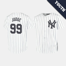 Youth New York Yankees Aaron Judge #99 White Replica Home Jersey