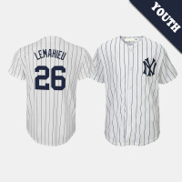 Youth New York Yankees #26 DJ LeMahieu Cooperstown Collection Home White Jersey