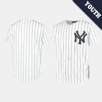 Youth New York Yankees White Replica Home Jersey
