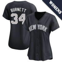 A.J. Burnett #34 New York Yankees Women's Alternate Retired Player Jersey - Navy Limited A.J. Burnett #34 New York Yankees Women's Alternate Retired Player Jersey - Navy Limited