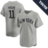 Anthony Volpe #11 New York Yankees Youth Away Jersey - Gray Limited Anthony Volpe #11 New York Yankees Youth Away Jersey - Gray Limited