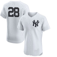 Austin Wells #28 New York Yankees Home Jersey - White Elite Austin Wells #28 New York Yankees Home Jersey - White Elite