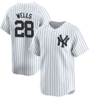 Austin Wells #28 New York Yankees Home Jersey - White Limited Austin Wells #28 New York Yankees Home Jersey - White Limited