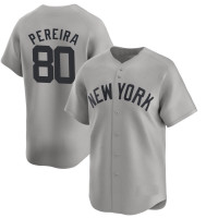 Everson Pereira #80 New York Yankees Away Jersey - Gray Limited