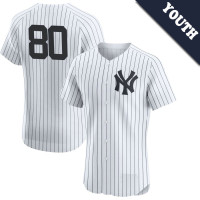 Everson Pereira #80 New York Yankees Youth Home Jersey - White Elite