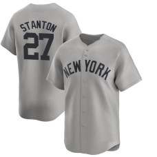 Giancarlo Stanton #27 New York Yankees Away Jersey - Gray Limited Giancarlo Stanton #27 New York Yankees Away Jersey - Gray Limited