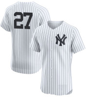 Giancarlo Stanton #27 New York Yankees Home Jersey - White Elite