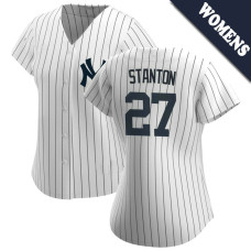 Giancarlo Stanton #27 New York Yankees Women's Home Jersey - White Replica Giancarlo Stanton #27 New York Yankees Women's Home Jersey - White Replica