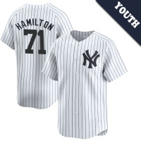 Ian Hamilton #71 New York Yankees Youth Home Jersey - White Limited Ian Hamilton #71 New York Yankees Youth Home Jersey - White Limited