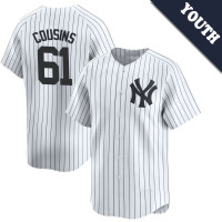 Jake Cousins #61 New York Yankees Youth Home Jersey - White Limited Jake Cousins #61 New York Yankees Youth Home Jersey - White Limited