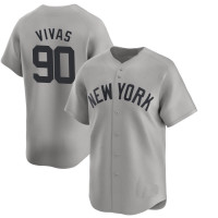 Jorbit Vivas #90 New York Yankees Away Jersey - Gray Limited Jorbit Vivas #90 New York Yankees Away Jersey - Gray Limited
