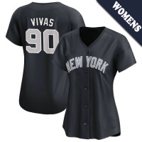Jorbit Vivas #90 New York Yankees Women's Alternate Jersey - Navy Limited Jorbit Vivas #90 New York Yankees Women's Alternate Jersey - Navy Limited