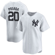 Jorge Posada #20 New York Yankees Home Retired Player Jersey - White Limited