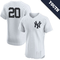 Jorge Posada #20 New York Yankees Youth Home Retired Player Jersey - White Elite Jorge Posada #20 New York Yankees Youth Home Retired Player Jersey - White Elite