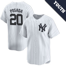 Jorge Posada #20 New York Yankees Youth Home Retired Player Jersey - White Limited Jorge Posada #20 New York Yankees Youth Home Retired Player Jersey - White Limited