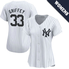Ken Griffey Sr. #33 New York Yankees Women's Home Retired Player Jersey - White Limited