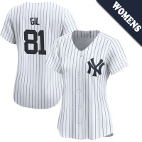 Luis Gil #81 New York Yankees Women's Home Jersey - White Limited