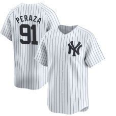 Oswald Peraza #91 New York Yankees Home Jersey - White Limited