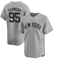 Oswaldo Cabrera #95 New York Yankees Away Jersey - Gray Limited Oswaldo Cabrera #95 New York Yankees Away Jersey - Gray Limited