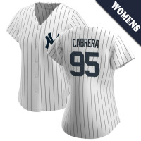Oswaldo Cabrera #95 New York Yankees Women's Home Jersey - White Replica