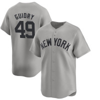 Ron Guidry #49 New York Yankees Away Retired Player Jersey - Gray Limited Ron Guidry #49 New York Yankees Away Retired Player Jersey - Gray Limited