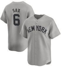 Steve Sax #6 New York Yankees Away Retired Player Jersey - Gray Limited
