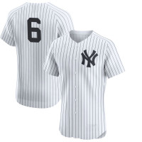 Steve Sax #6 New York Yankees Home Retired Player Jersey - White Elite Steve Sax #6 New York Yankees Home Retired Player Jersey - White Elite