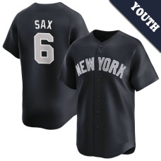 Steve Sax #6 New York Yankees Youth Alternate Retired Player Jersey - Navy Limited