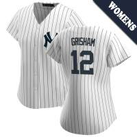 Trent Grisham #12 New York Yankees Women's Home Jersey - White Replica Trent Grisham #12 New York Yankees Women's Home Jersey - White Replica