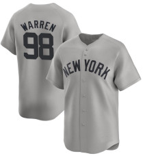 Will Warren #98 New York Yankees Away Jersey - Gray Limited Will Warren #98 New York Yankees Away Jersey - Gray Limited